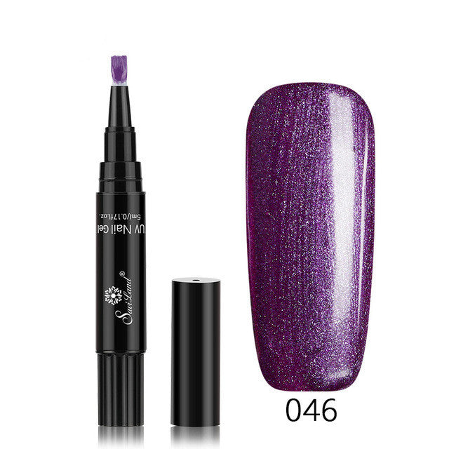 3-in-1 Glitter Gel Nail Polish Pen