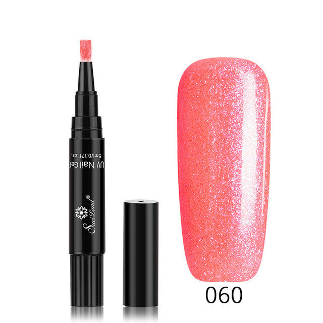 3-in-1 Glitter Gel Nail Polish Pen