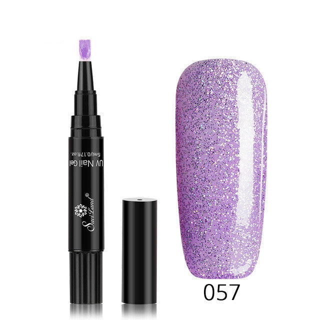 3-in-1 Glitter Gel Nail Polish Pen