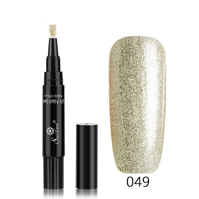 3-in-1 Glitter Gel Nail Polish Pen