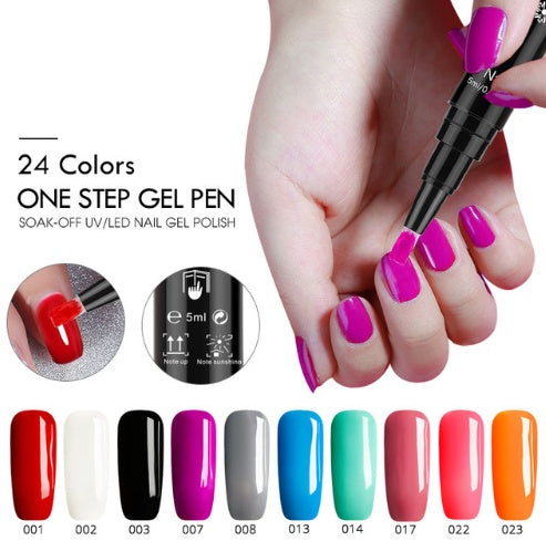 3-in-1 Glitter Gel Nail Polish Pen