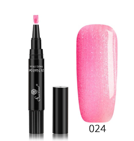 3-in-1 Glitter Gel Nail Polish Pen