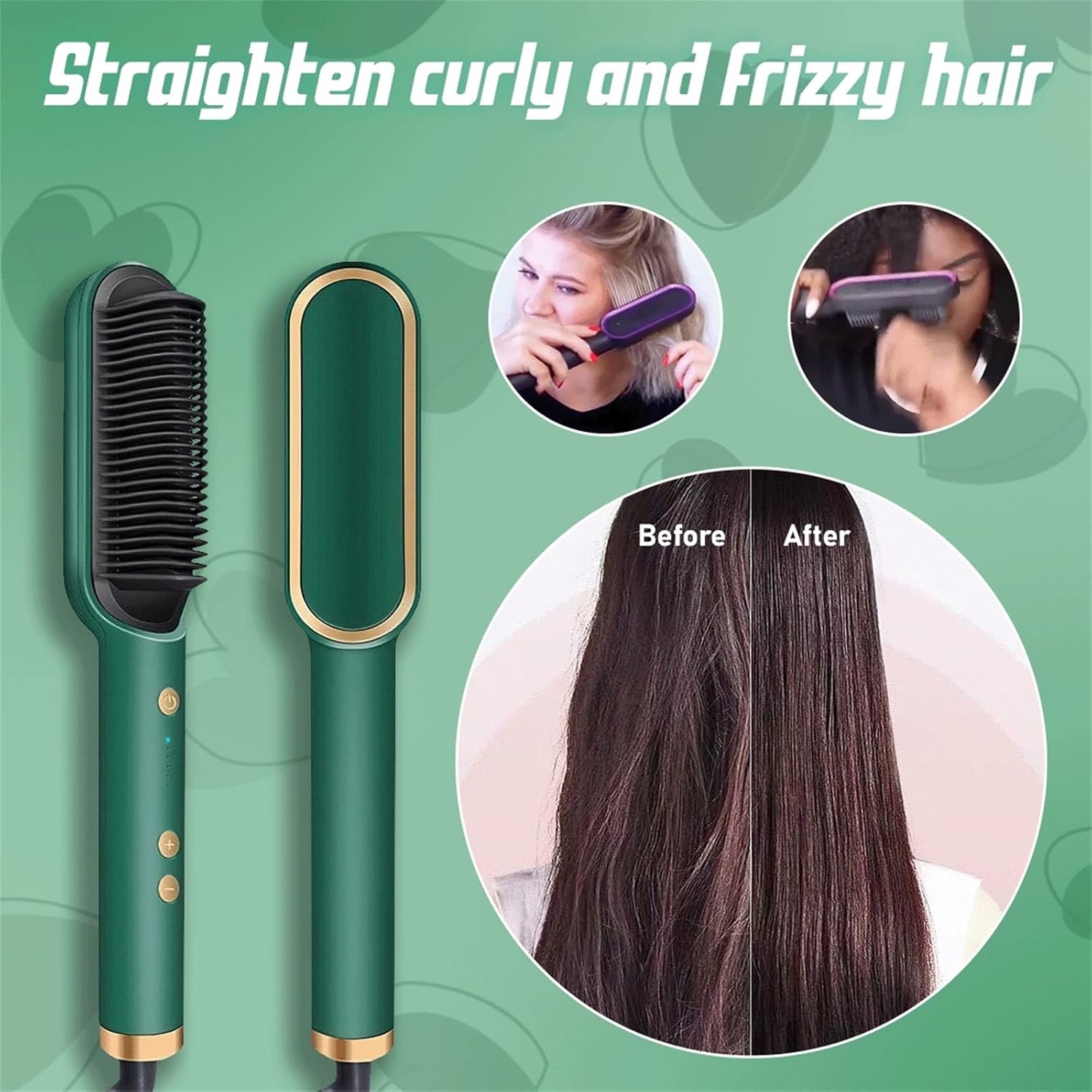 2 in 1 Hair Straightener Styling Comb