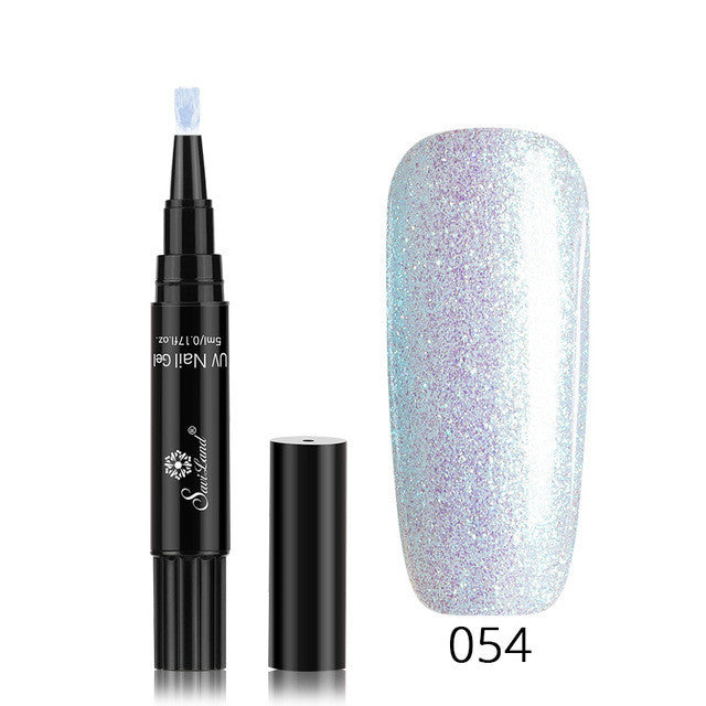 3-in-1 Glitter Gel Nail Polish Pen