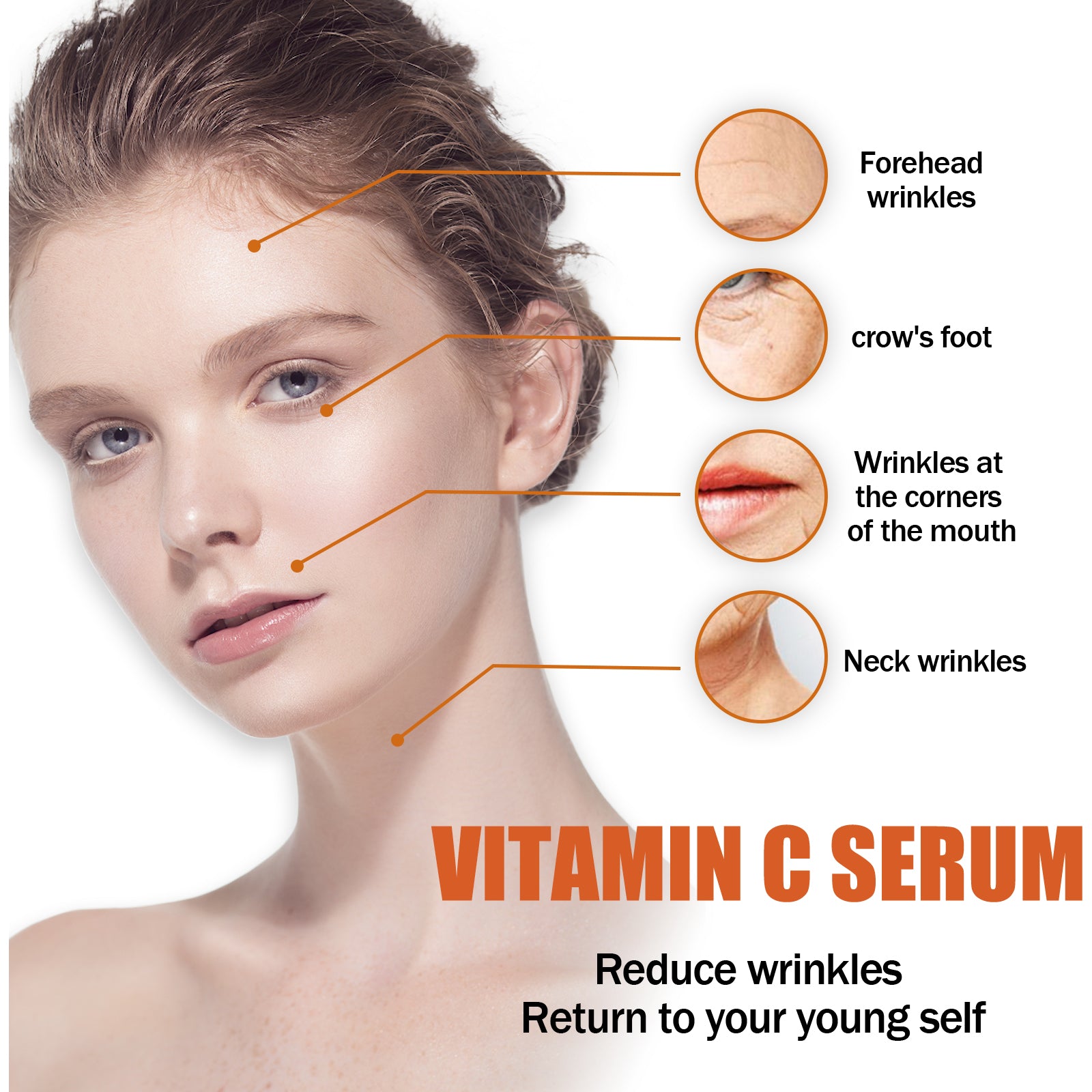 EELHOE Vitamin C Serum, Firming Hydrating Whitening And Anti-Wrinkle Serum
